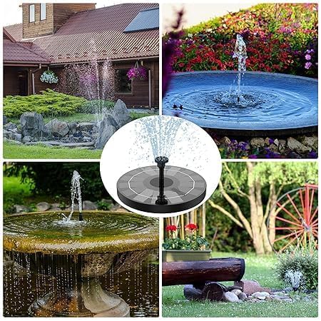 Solar Waterfall Fountain