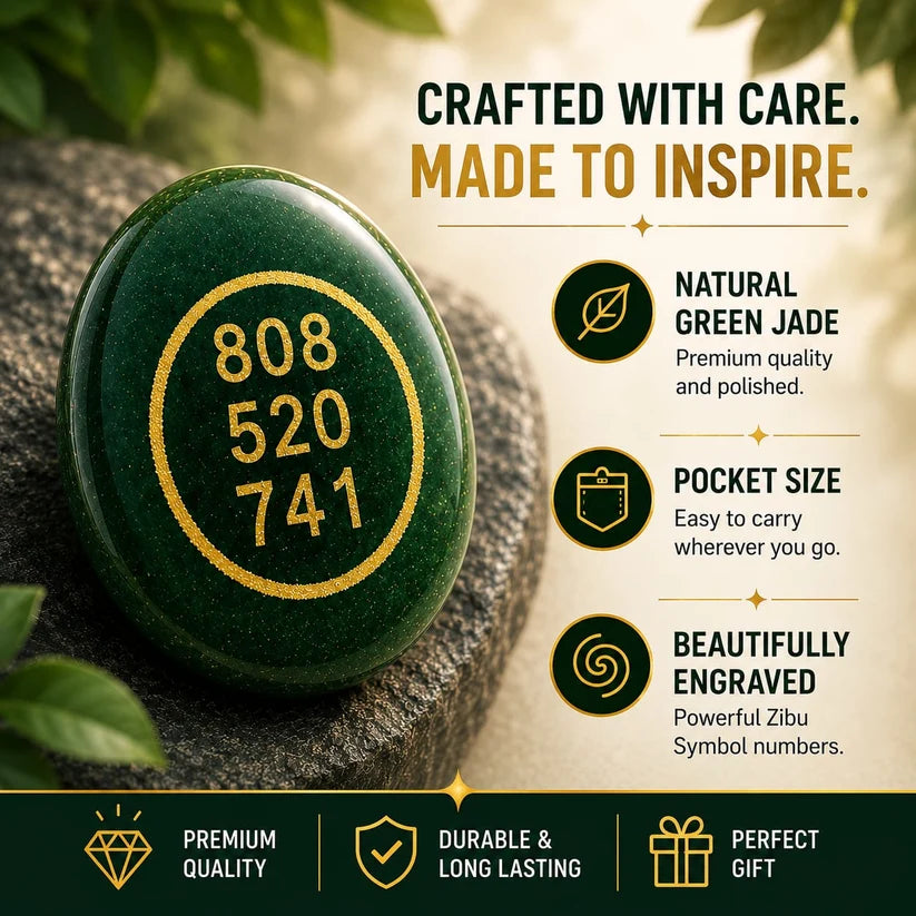 Natural Green Jade Zibu Symbol Money Magnet Coin