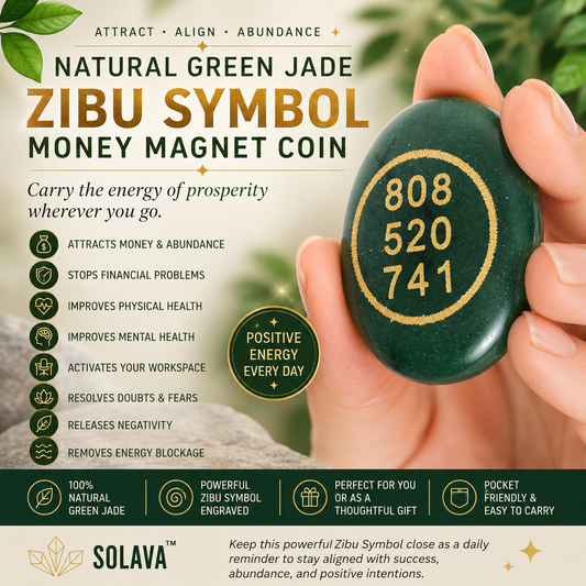 Natural Green Jade Zibu Symbol Money Magnet Coin